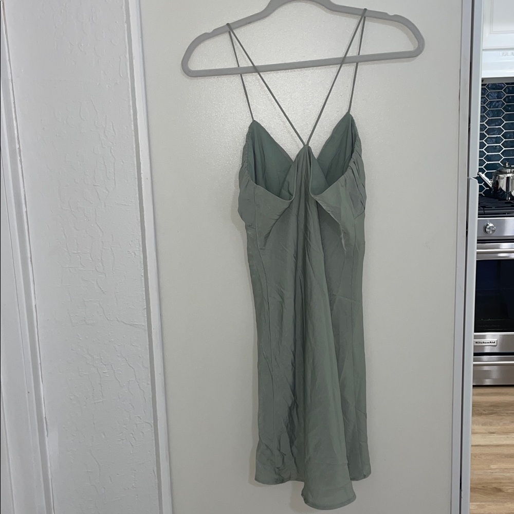 Princess Polly Sage Green Mini Slip Dress - Picture 2 of 6